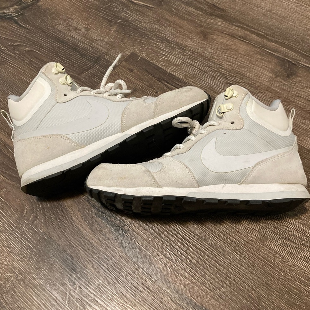 Vintage gray and white Nike sneakers